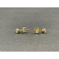 Ladies 18ct Yellow Gold Diamond Stud Earrings