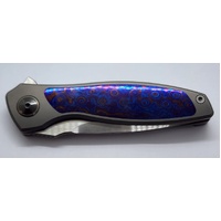 Maxace Perseus Folding Knife Grey Titanium Handle Timascus MagnaCut OM47-0-D