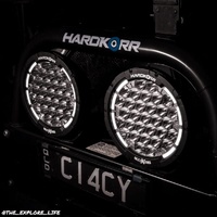 HardKorr BZR 215 9 Inch LED Driving Lights with Wiring Harness and Cables