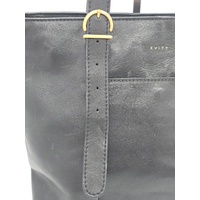 Evity Ladies Leather Black Shoulder Bag with Dust Bag