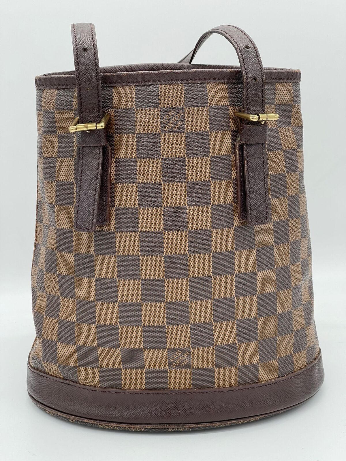 Louis Vuitton Damier Marais Bucket Shoulder Bag N42240 Tote Authentic