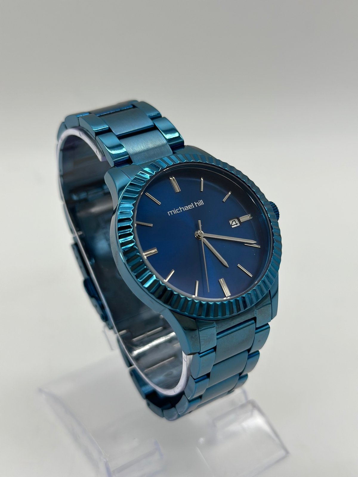 Buy Michael Hill Solar Powered Men's Watch with Blue Tone in Stainless  Steel in Steel and Blue 2024 Online | ZALORA Singapore