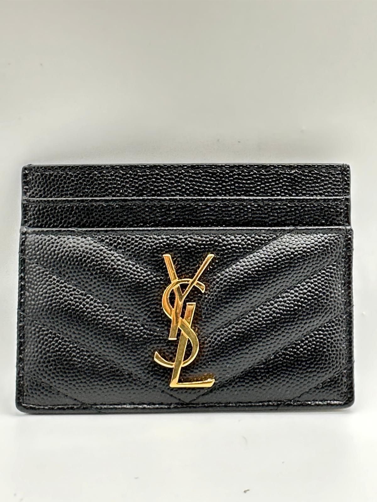 Ysl quilted card discount holder