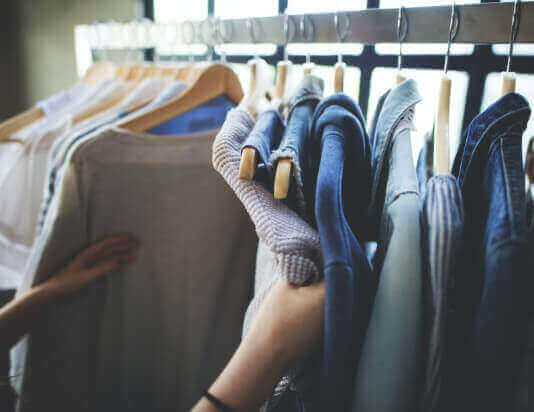 Clothing on a Rack