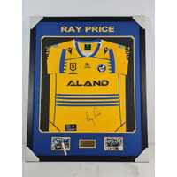 Parramatta Eels Ray Price Personally Signed Jersey Memorabilia with COA