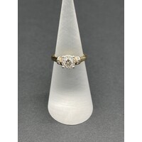 Ladies 9ct Yellow Gold Diamond Ring (Pre-Owned)