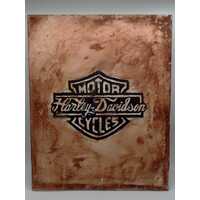 Harley-Davidson Canvas 40x50cm Oil Painting “Motorcycles” Brown (Pre-owned)