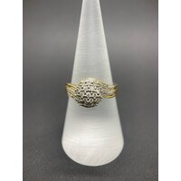 Ladies 18ct Yellow Gold Diamond Cluster Ring