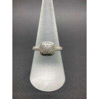 Ladies 9ct White Gold Diamond Ring