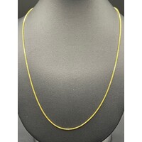 Ladies 22ct Yellow Gold Wheat Link Chain Necklace