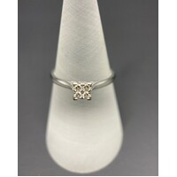 Ladies 9ct White Gold 4 Stone Diamond Ring