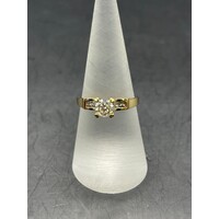 Ladies 18ct Yellow Gold Diamond Engagement Ring