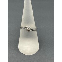 Ladies 9ct White Gold Diamond Ring Set