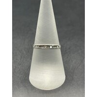 Ladies 9ct White Gold Diamond Stacker Ring