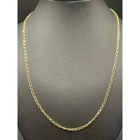 Unisex 9ct Yellow Gold Cable Chain Link Necklace