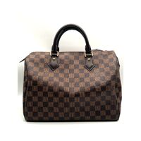 Louis Vuitton Speedy 30 Handbag Damier Ebene Canvas with Lock and Key