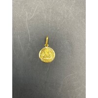 Unisex 18ct Yellow Gold Religious Pendant