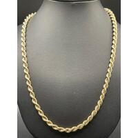 Ladies 14ct Yellow Gold Rope Link Necklace