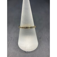 Ladies 9ct Yellow Gold Diamond Stacker Ring