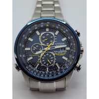 Citizen Blue Angels World Chrono Eco-Drive Radio Controlled Mens Watch AT802054L