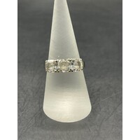 Ladies 14ct White Gold Cubic Zirconia Ring