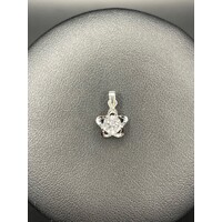 Ladies 18ct White Gold Cubic Zirconia Star Pendant