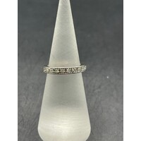 Ladies 18ct White Gold Diamond Stacker Ring