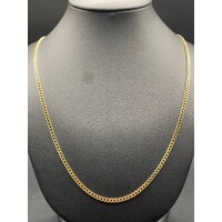 Unisex 9ct Yellow Gold Curb Link Necklace