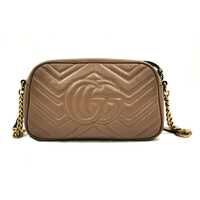 Gucci GG Marmont Matelassé Small Mini Crossbody Bag Dusty Pink with Certificate