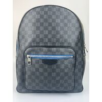 Louis Vuitton Josh Graphite Backpack Damier Canvas with Rare Blue Lining