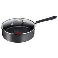 Tefal Jamie Oliver 24cm 3.4L Hard Anodised Saute Pan with Lid Non Stick