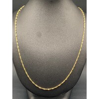 Ladies 18ct Yellow Gold Singapore Link Necklace