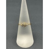 Ladies 18ct Yellow Gold Diamond Cluster Ring