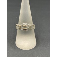 Ladies 10ct Yellow Gold Diamond Cluster Ring