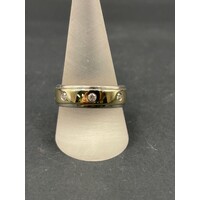 Unisex 9ct Two Tone Gold Diamond Ring