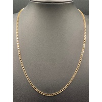 Unisex 9ct Yellow Gold Curb Link Necklace