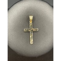 Unisex 10ct Yellow Gold Cross Pendant