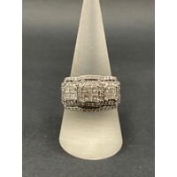 Ladies 14ct White Gold Diamond Cluster Ring