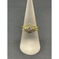 Ladies 18ct Yellow Gold 2 Set Diamond Rings