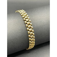 Ladies 18ct Yellow Gold Fancy Link Bracelet