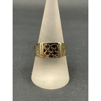 Mens 9ct Yellow Gold Ring