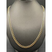 Unisex 9ct Yellow Gold Curb Link Necklace