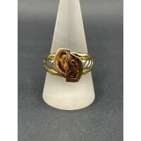 Unisex 18ct Three Tone Gold Ring