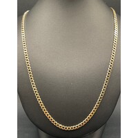 Unisex 9ct Yellow Gold Curb Link Necklace