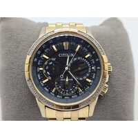 Citizen Eco-Drive 8729-S115752 Gold Tone Stainless Steel Watch with Diamonds