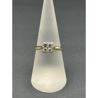 Ladies 9ct Yellow Gold Diamond Ring