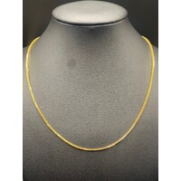 Ladies 21ct Yellow Gold Snake Link Chain Necklace