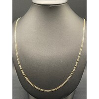 Unisex 9ct Yellow Gold Curb Link Necklace