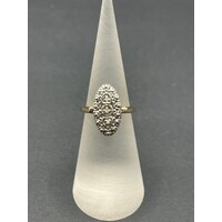 Ladies 10ct Yellow Gold Diamond Vintage Ring