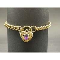 Ladies 9ct yellow Gold Curb Link Bracelet